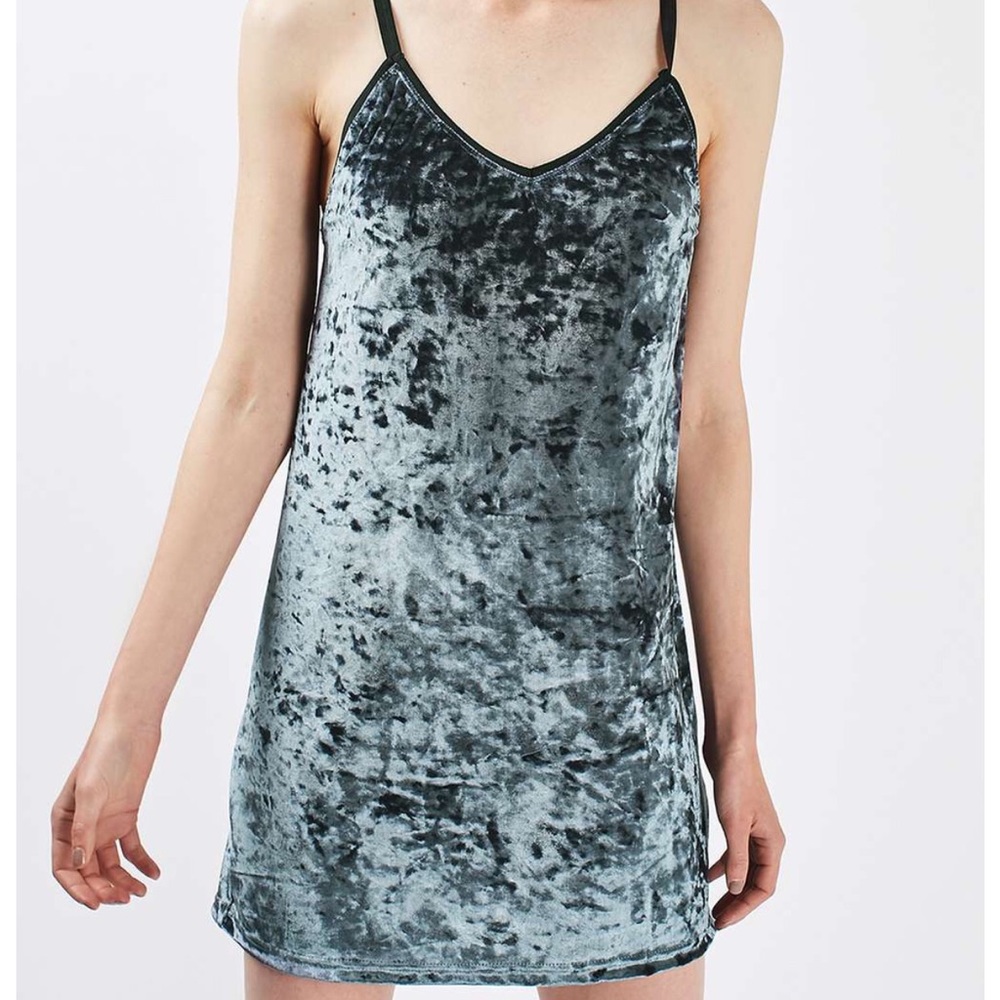 TopShop | Crushed Velvet Slip Dress SZ 2